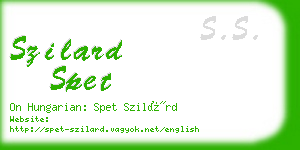szilard spet business card